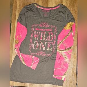 Realtree Pink Camo Layered T/S